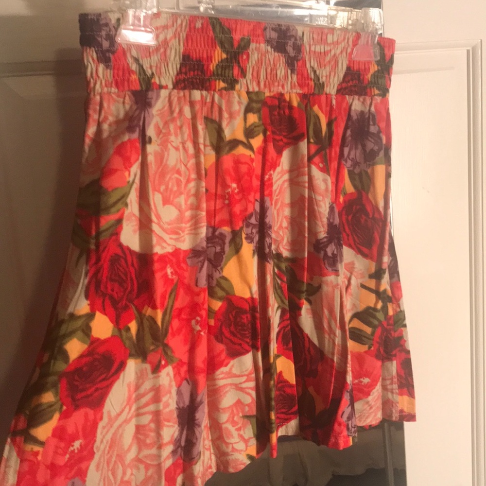 High waisted mini skirt